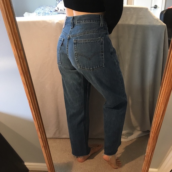 Levi’s Wide Leg Dark Blue Denim Jeans - Picture 9 of 14